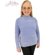 S Blue Seven Pullover chenille Midden blauw